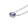Blue Cubic Zirconia Rhodium Over Sterling Silver Paperclip Necklace 4.0ctw