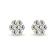 2.00ctw Lab Grown Diamond Cluster Earrings in 14k Yellow Gold