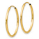 14k Yellow Gold Polished 7/8" Round Endless Hoop Earrings