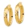 14k Yellow Gold Polished and Twisted 1" Oval Hoop Earrings