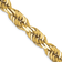 14k Yellow Gold 10mm Solid Diamond-Cut Rope 20 Inch Chain