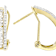 CZ J-Hoop Earrings In 18K Gold Over Sterling Silver
