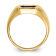 10K Yellow Gold Onyx and 0.01ct Diamond Men's Cross Ring
