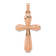 14k Rose Gold Textured and Polished Passion Cross Pendant
