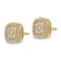 14K Yellow Gold Lab Grown Diamond SI1/SI2, G H I, Squared Halo Post Earrings