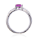 Square Lab Created Purple Sapphire and White Topaz Sterling Silver
Crossover Split Shank Ring