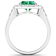 2.63ctw Green Emerald and Diamond 14K White Gold Halo Ring