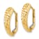 14k Yellow Gold Polished and Diamond-Cut 3/4" Hoop Earrings