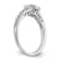 Rhodium Over 14K White Gold Diamond Cluster Engagement Ring 0.47ctw