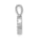 Rhodium Over 14K White Gold .03ctw Diamond Heart Pendant