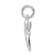 Rhodium Over Sterling Silver Cubic Zirconia Dragonfly Pendant