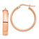 14k Rose Gold High Polished 1" Hoop Earrings