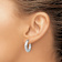 Rhodium Over 14k White Gold Polished 7/8" Tube Hoop Earrings
