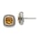 Sterling Silver Antiqued with 14K Accent Citrine Earrings