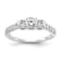 Rhodium Over 14K White Gold Lab Grown Diamond SI1/SI2, G H I, 3-Stone
Engagement Ring