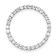 Rhodium Over 10k White Gold 0.62 ctw Diamond Circle Chain Slide Pendant