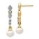 14K Yellow Gold with Rhodium 5-6mm Semi-round Freshwater Cultured Pearl
0.04ct Diamond Earrings