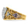10K Two-Tone Yellow and White Gold Men's Textured and Enameled 33rd
Degree Masonic Ring