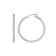White Cubic Zirconia Platinum Over Sterling Silver Hoops 1.52ctw