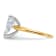 14K Yellow Gold With White Gold Accents 3 1/2 ct. G H I True Light Pear
Moissanite Solitaire Ring