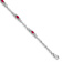 Rhodium Over 10k White Gold Diamond and Ruby Bracelet