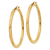 14k Yellow Gold 2 3/8" Polished Tube Hoop Earrings