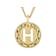 Cardano Initial H Pendant Necklace In 18K Gold Over Bronze