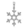 Rhodium Over 14k White Gold Diamond Snowflake Pendant