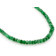 Emerald Beaded Necklace In Sterling Silver