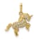 14K Yellow Gold Rearing Unicorn Cubic Zirconia Pendant