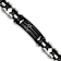 Stainless Steel Polished Black IP-plated Cross ID Bracelet