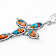 SpIny Oyster And Turquoise Cross Enhancer Necklace In Oxidized Sterling Silver