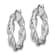 Rhodium Over Sterling Silver 4mm Twisted Hoop Earrings