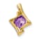 10k Yellow Gold 1.25 cttw Amethyst and Accent Diamond Pendant