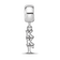 Rhodium Over Sterling Silver LogoArt Kappa Kappa Gamma Vertical Letter Bead