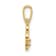 14K Yellow Gold Polished Cubic Zirconia Paw Print Pendant