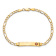 10k Yellow Gold Polished Medical Red Enamel Figaro Link ID Bracelet