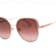 Kate Spade Yara Red Gold Square Frame / Pink Lenses Sunglasses
