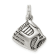 Sterling Silver Antiqued Baseball Glove with Simulated Pearl Charm