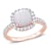 Oval and White Topaz 10K Rose Gold Ring 2.37ctw