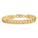 14k Yellow Gold 7.25mm Flat Beveled Curb Chain Bracelet