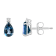 6x4mm Pear Shape London Blue Topaz with Diamond Accents 14k White Gold
Stud Earrings