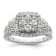 Rhodium Over 14K White Gold Lab Grown Diamond VS/SI GH, Cluster Ring 1.509ctw