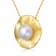 Pear Shape Freshwater Pearl Curvy Pendant Necklace In 14K Gold Over
Sterling Silver