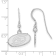 Rhodium Over Sterling Silver NHL Carolina Hurricanes LogoArt Dangle Earrings