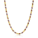 Multi-Color Multi-Gemstone 18k Yellow Gold Over Sterling Silver Tennis Necklace