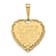 14k Yellow Gold Textured Reversible I Love You Heart Pendant