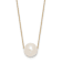 Freshwater Cultured Pearl Station Necklace In 10K Gold 17 Inch