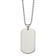 Tungsten Polished Dog Tag Pendant with 22 Inch Ball Chain