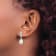 Rhodium Over Sterling Silver 8-9mm White FWC Pearl Cubic Zirconia Post
Dangle Earrings